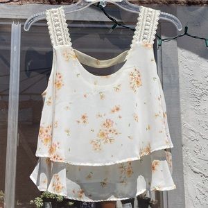 Forever 21 Floral Crop Tank